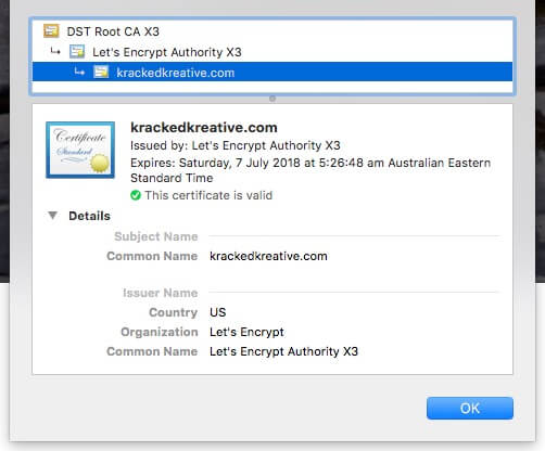 Kracked Kreative SSL Certificate